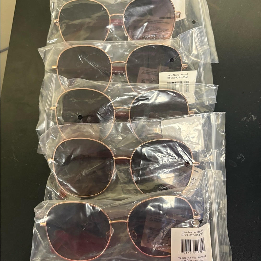 *5* pairs of a new day Stylish Gold Sunglasses for Women